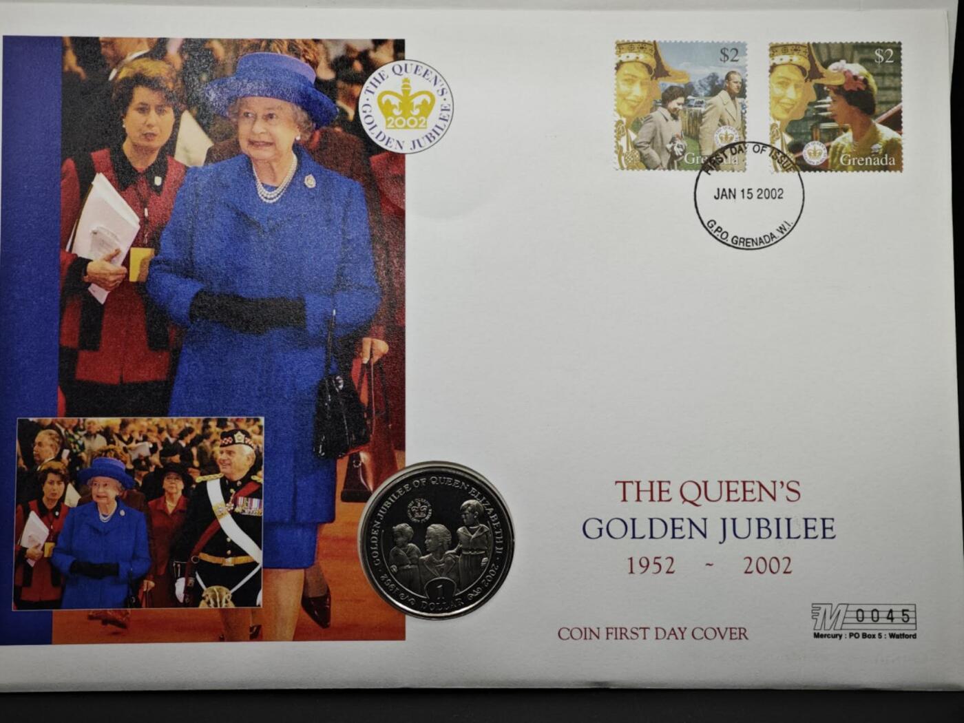 【淘币小摊】限时拍第八百六十二拍  克朗币邮币封场  满百包邮可预留两周  周一统一发货  塞拉利昂2002年女王登基金禧1元纪念币邮币封