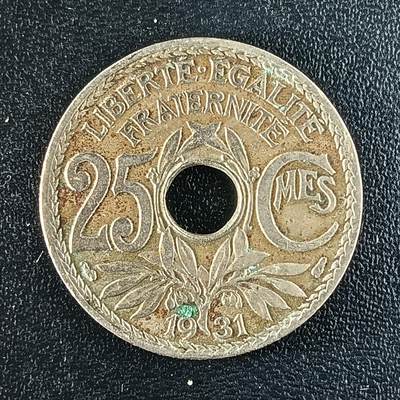 逸泉钱币2026第十二组世界钱币专场春节千件大拍A1614～2574 - 1666 法国25分