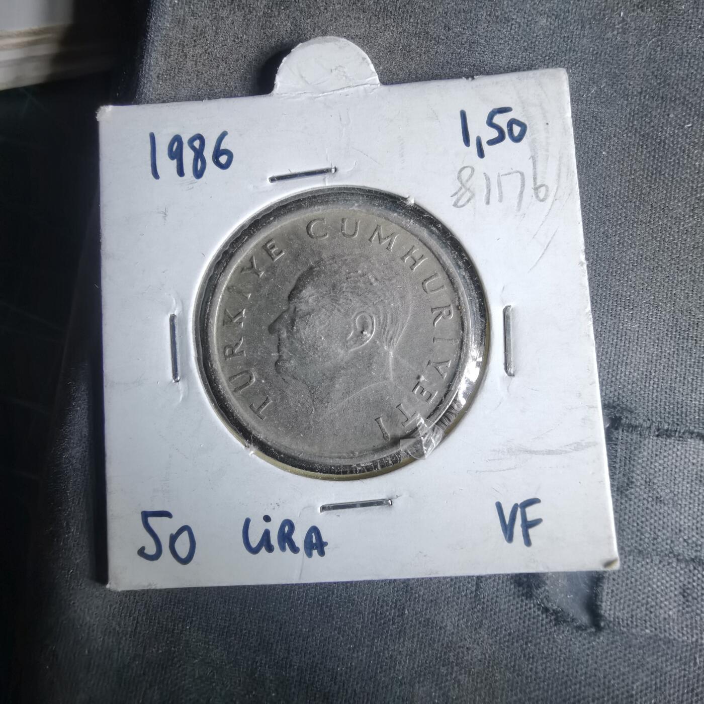 沼泽如烟--第981场 土耳其1986年50里拉