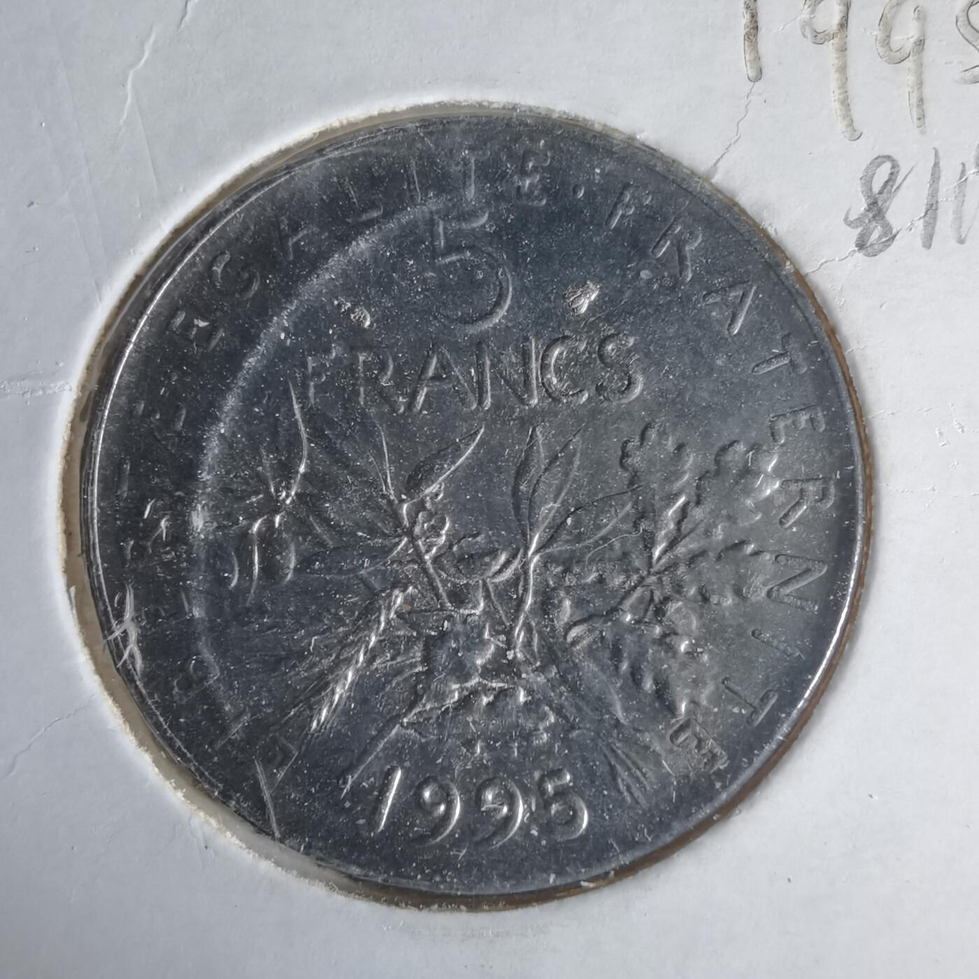 沼泽如烟--第981场 法国1995年5法郎