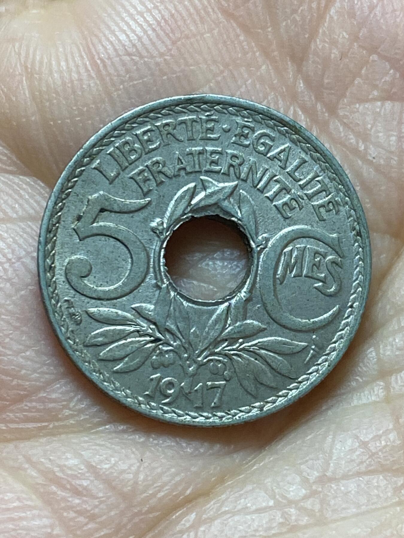 2026年第十七场(总第一百八十六场）外国好品散币场(免佣金) 少见年份–法兰西第三共和国1917年5生丁(第三版，大尺寸版，首发年)