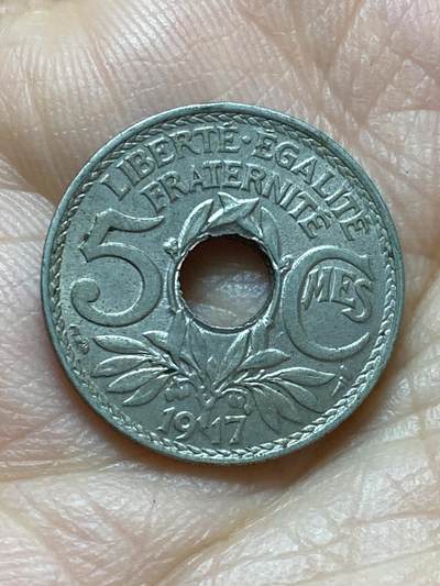 2026年第十七场(总第一百八十六场）外国好品散币场(免佣金) - 少见年份–法兰西第三共和国1917年5生丁(第三版，大尺寸版，首发年)