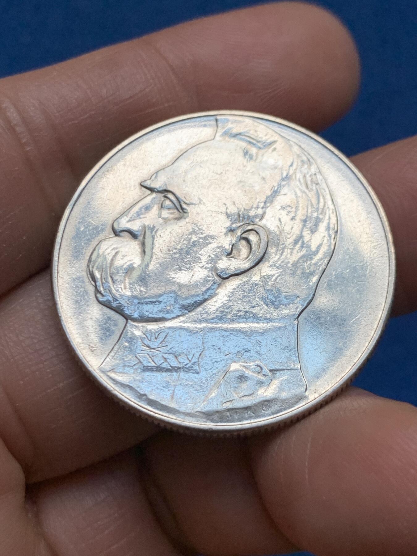 《竞宝斋》第463-465场 周日，周一，周二，3场连拍 （全场包邮）欢迎送拍 波兰 1936年 毕苏斯基纪念10兹罗提银币 21.9克 750银