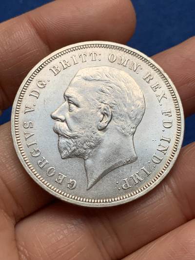 《竞宝斋》第463-465场 周日，周一，周二，3场连拍 （全场包邮）欢迎送拍 - 英国1935年乔治五世木马剑1克朗银币