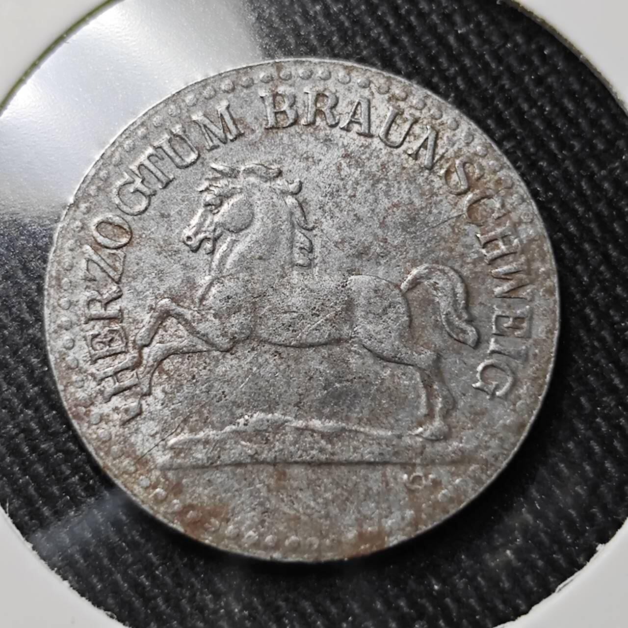 KK钱币收藏小铺  第398期 百期特拍（四拍之二） 2月预留时间 周末发货 1920 德国布朗施维克邦（Braunschweig）紧急状态 10芬尼铁币