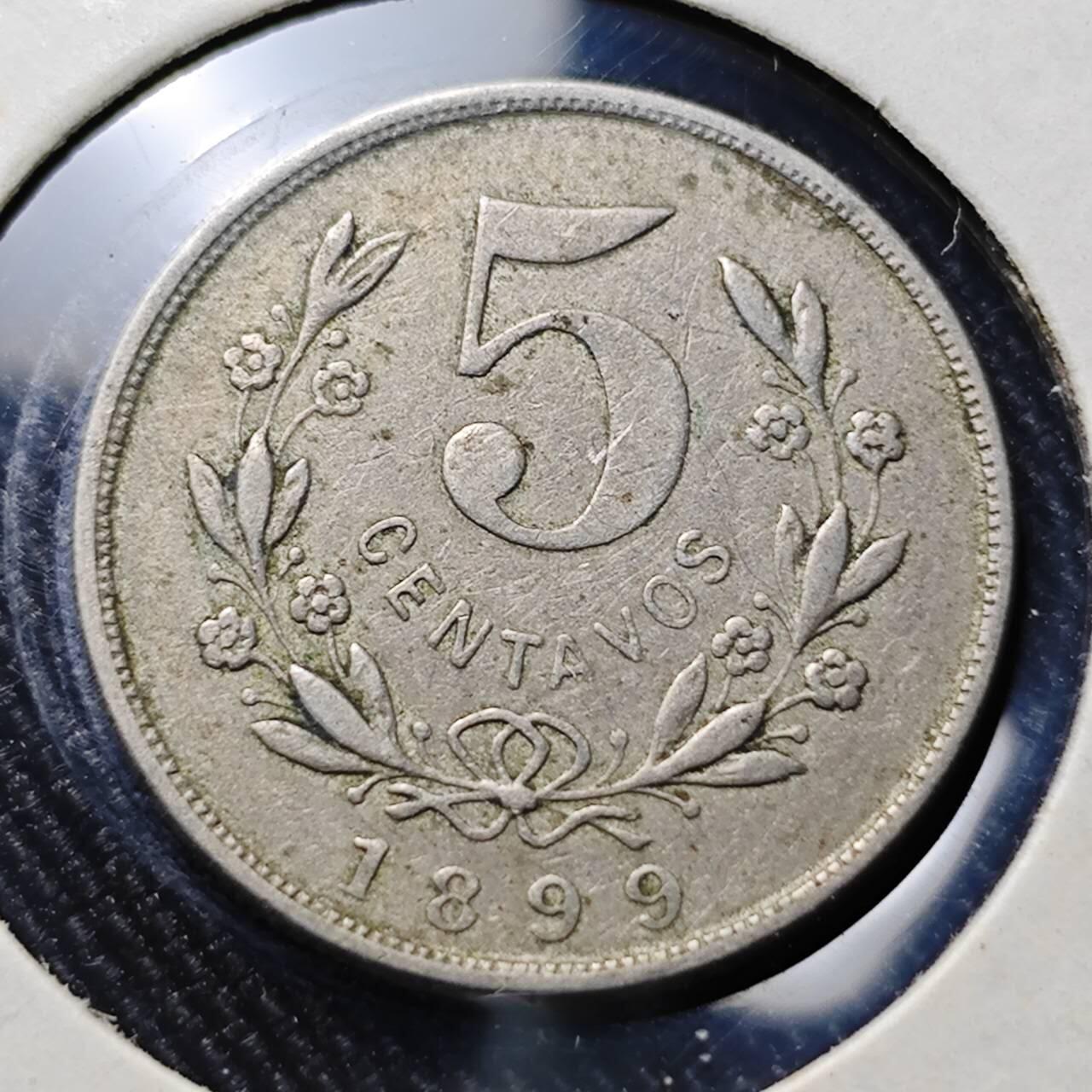 KK钱币收藏小铺  第398期 百期特拍（四拍之二） 2月预留时间 周末发货  1899尼加拉瓜5分镍币