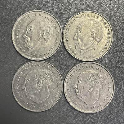 回流0207 - 联邦德国（西德）2马克纪念币4枚