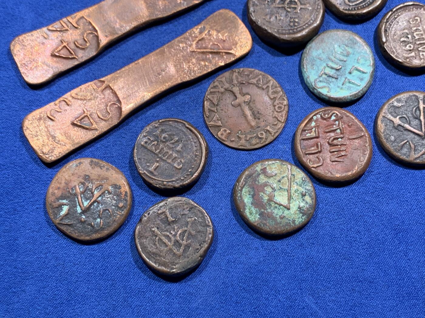 《竞宝斋》第463-465场 周日，周一，周二，3场连拍 （全场包邮）欢迎送拍 14枚一组 荷属锡兰样式铜币 各面值 去斯里兰卡旅游时带回 应为后铸 细节见图