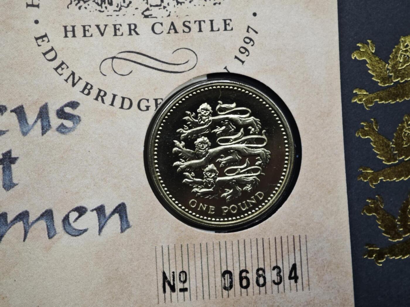 【淘币小摊】限时拍第八百六十二拍  克朗币邮币封场  满百包邮可预留两周  周一统一发货  英国1997年一镑铜币邮币封