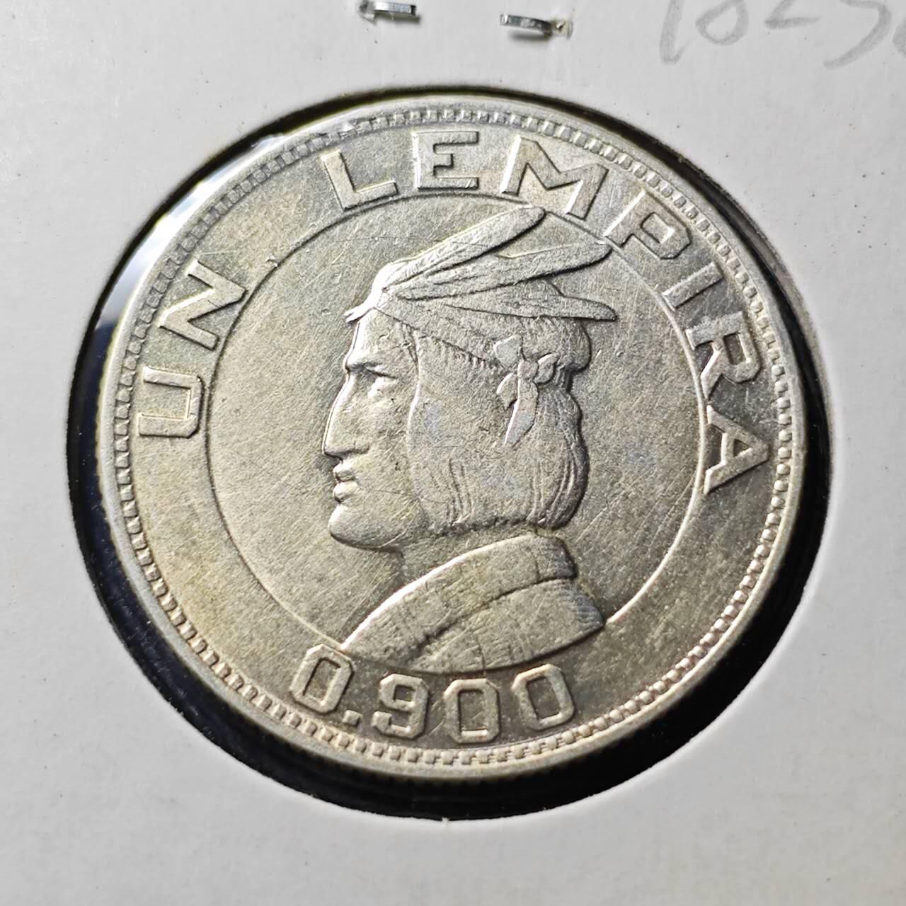 KK钱币收藏小铺  第398期 百期特拍（四拍之二） 2月预留时间 周末发货  1934洪都拉斯1伦皮拉银币 12.5克900高银