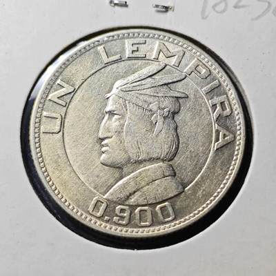 KK钱币收藏小铺  第398期 百期特拍（四拍之二） 2月预留时间 周末发货 -  1934洪都拉斯1伦皮拉银币 12.5克900高银