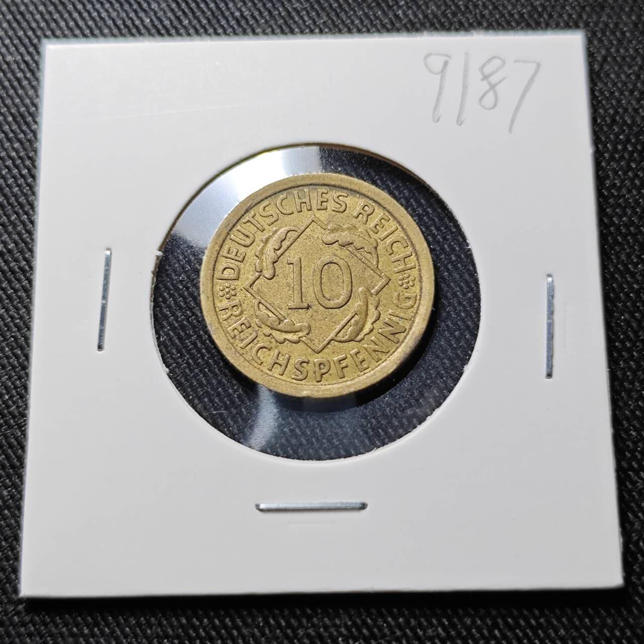 KK钱币收藏小铺  第391期  2月预留时间 周末发货  1932魏玛10分