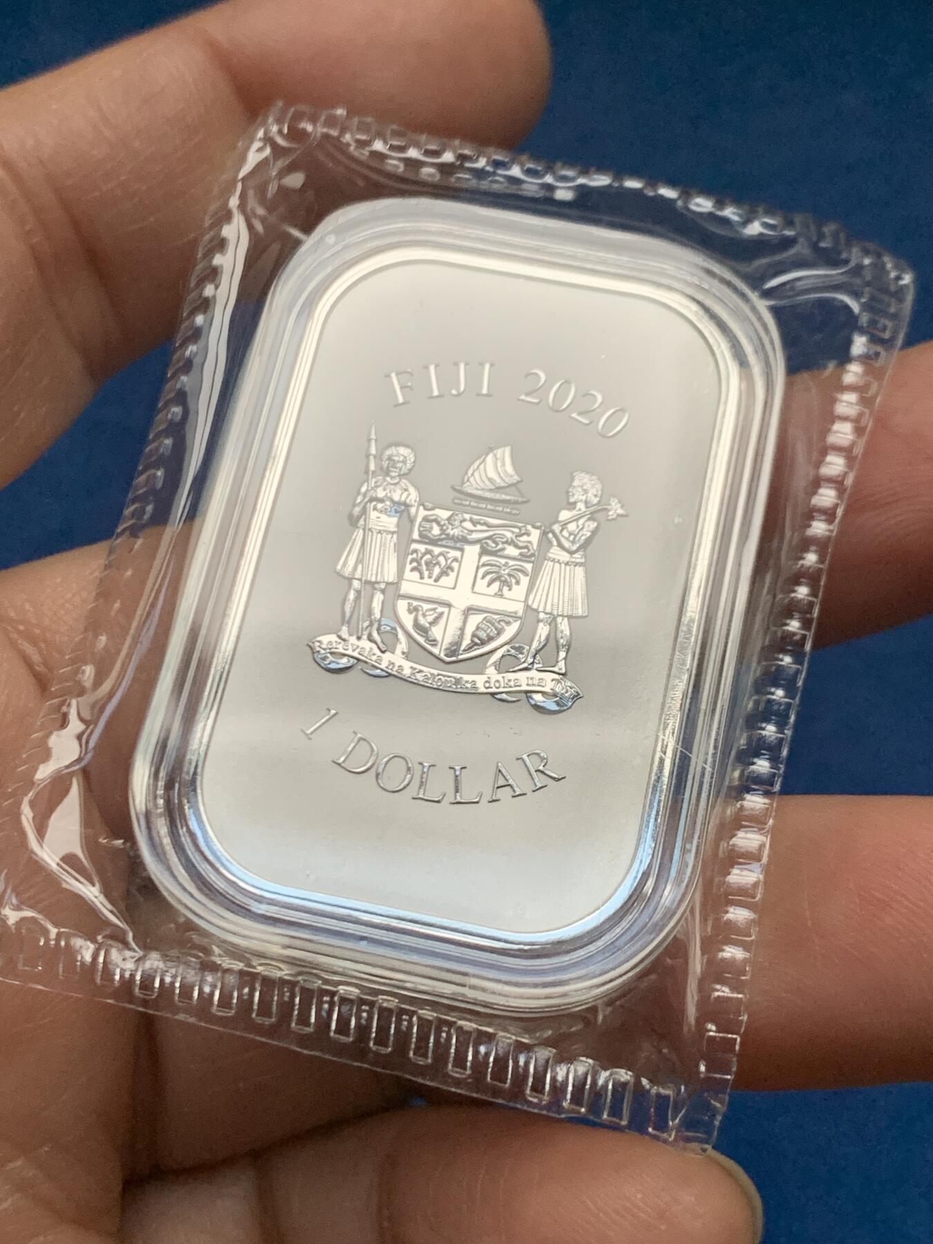 《竞宝斋》第463-465场 周日，周一，周二，3场连拍 （全场包邮）欢迎送拍 2020年斐济敦煌藏经洞120周年纪念镀银铜币 面值1美元 全新未拆封