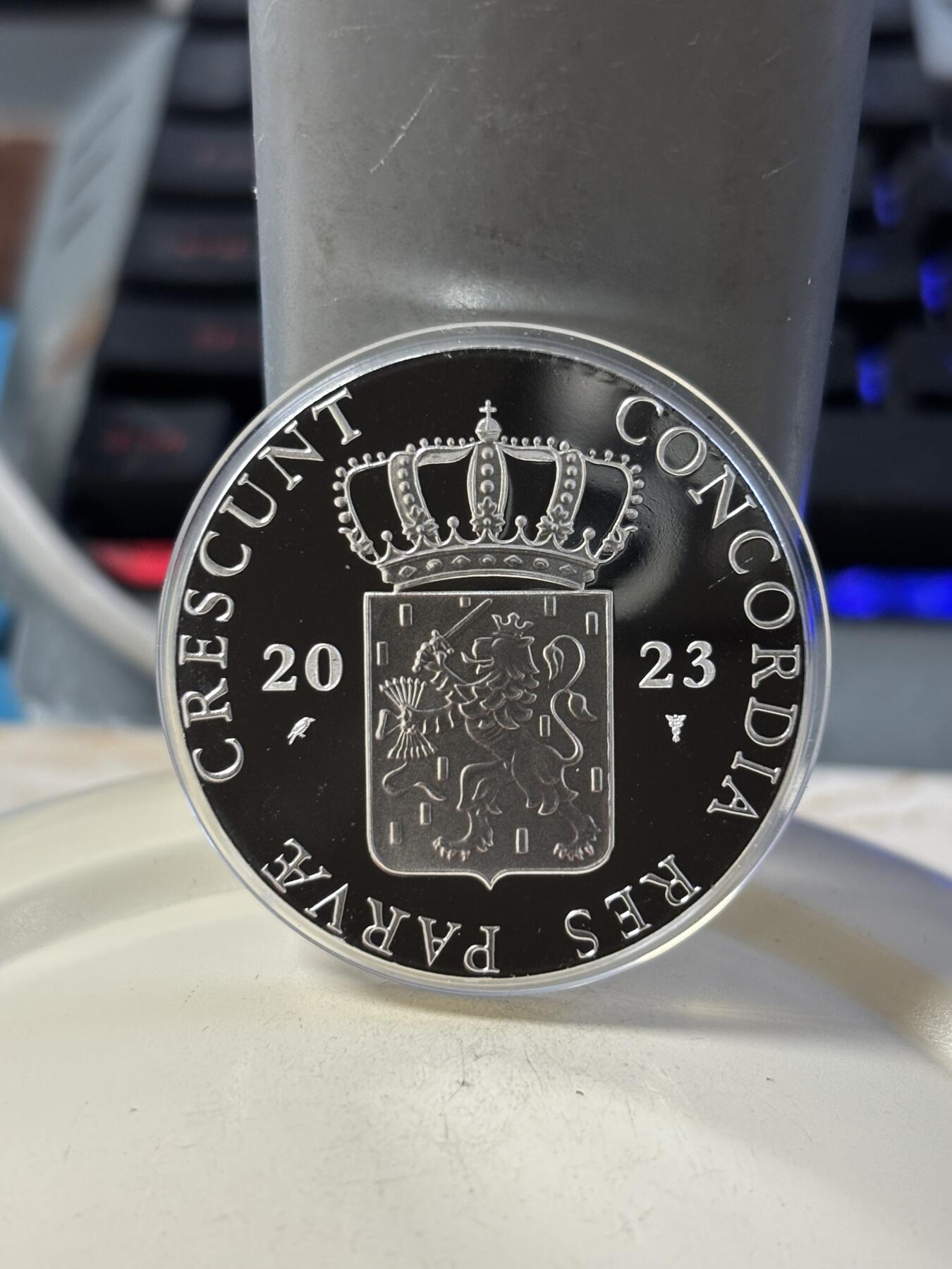 第190期拍卖 荷兰2023年杜卡特城堡系列城堡纪念银章，837银，28.25克，发行2000枚，盒子有压痕