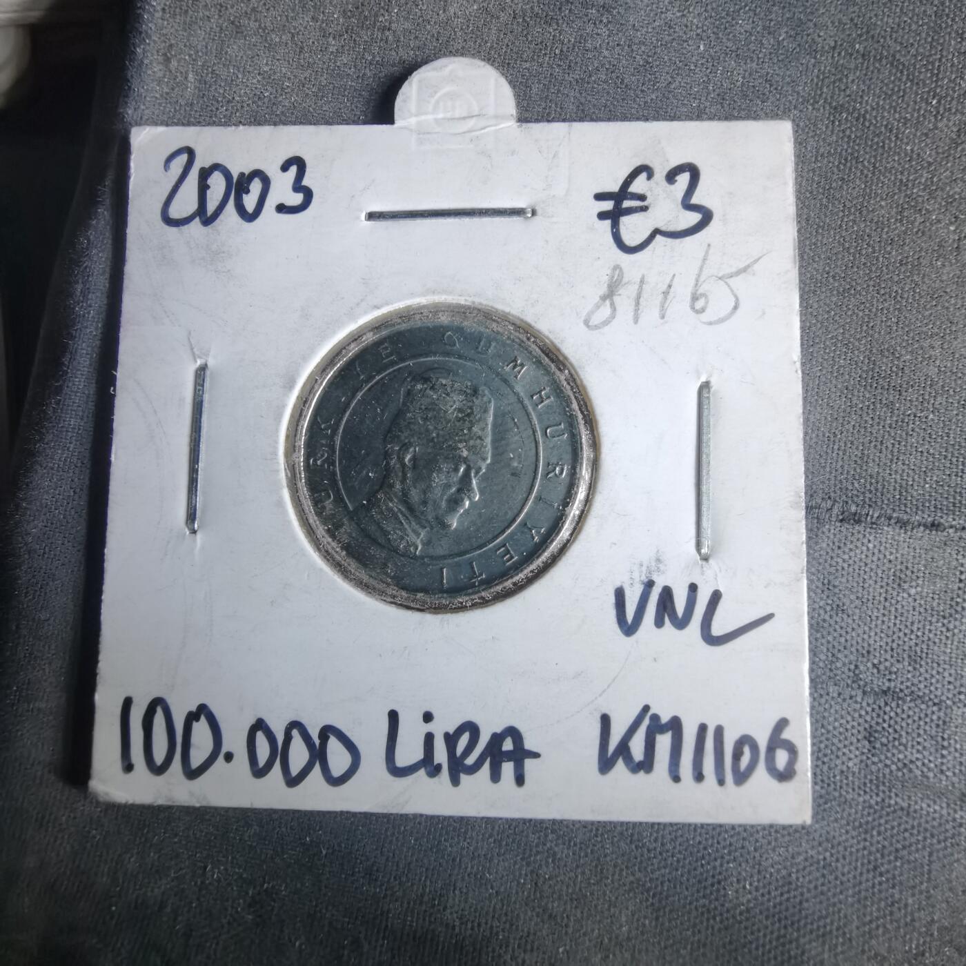 沼泽如烟--第981场 土耳其2003年10万里拉