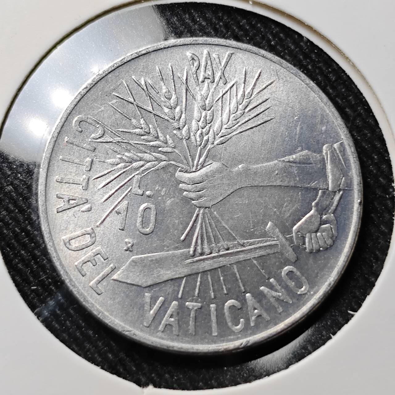 KK钱币收藏小铺  第391期  2月预留时间 周末发货  梵蒂冈10里拉 少见主题