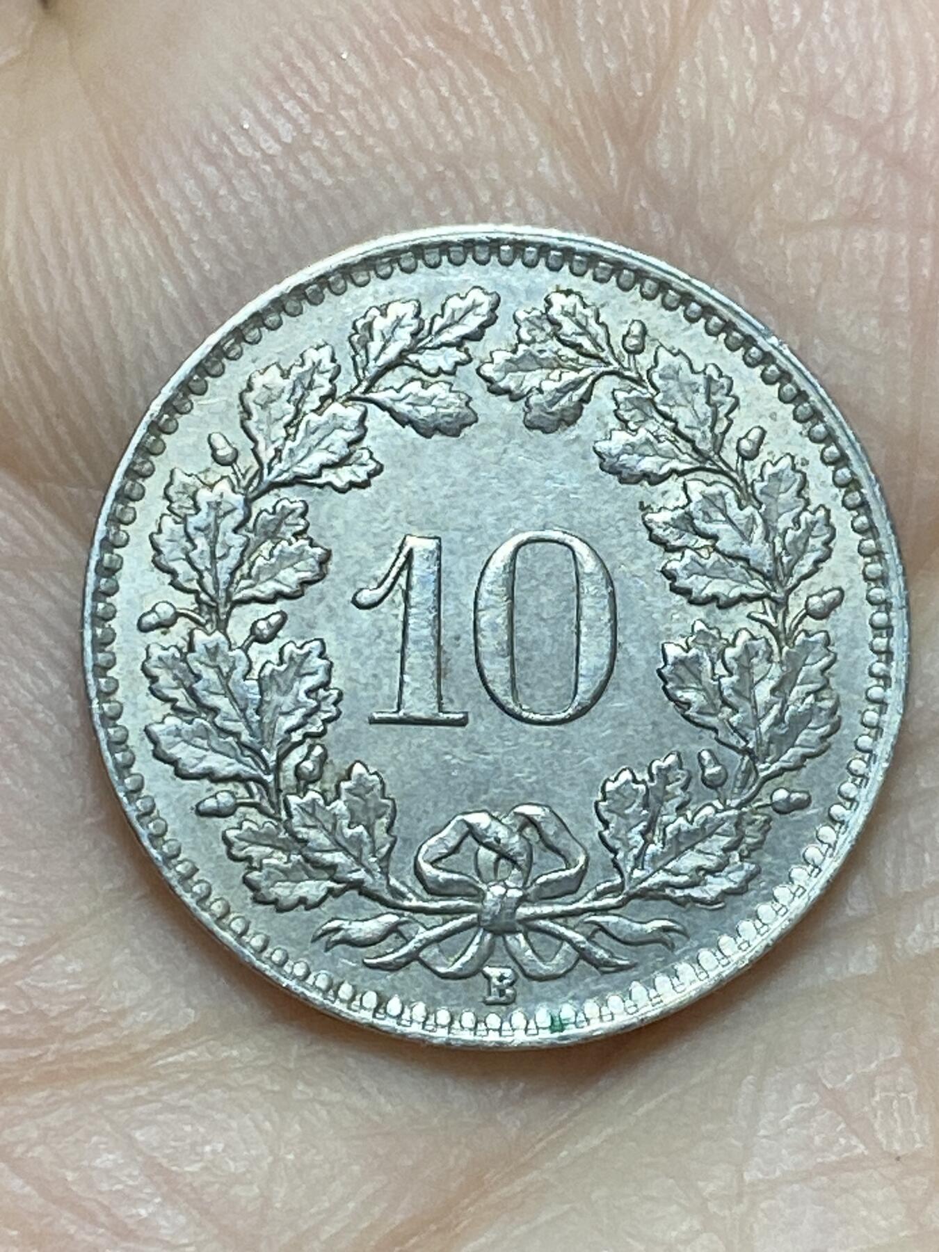 2026年第十七场(总第一百八十六场）外国好品散币场(免佣金) 瑞士🇨🇭1950年10拉彭(第二版，B标伯尔尼造)