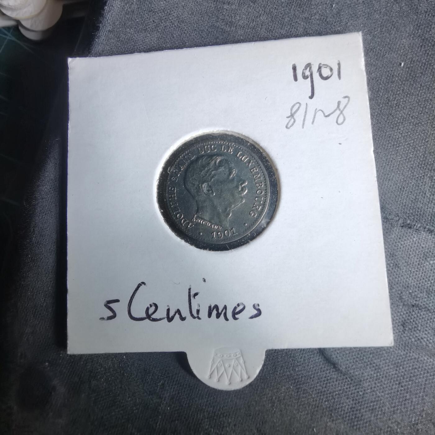 沼泽如烟--第981场 卢森堡1901年五分