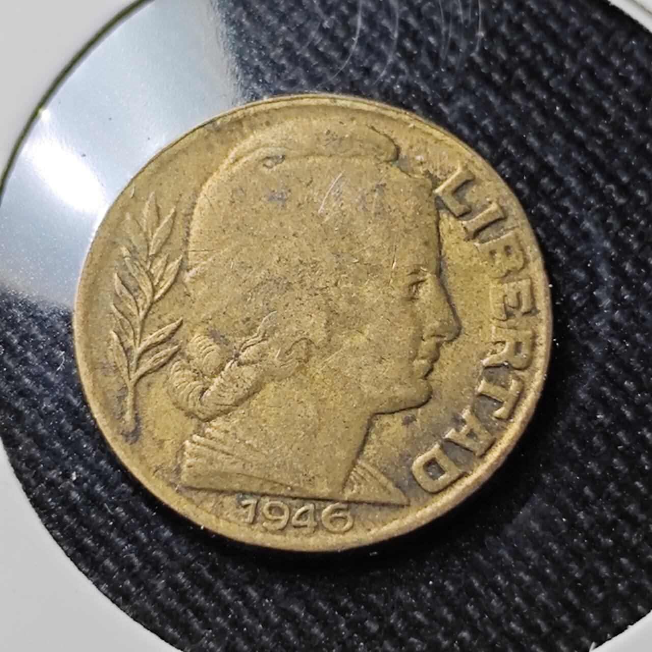 KK钱币收藏小铺  第391期  2月预留时间 周末发货  1946阿根廷5分铜币