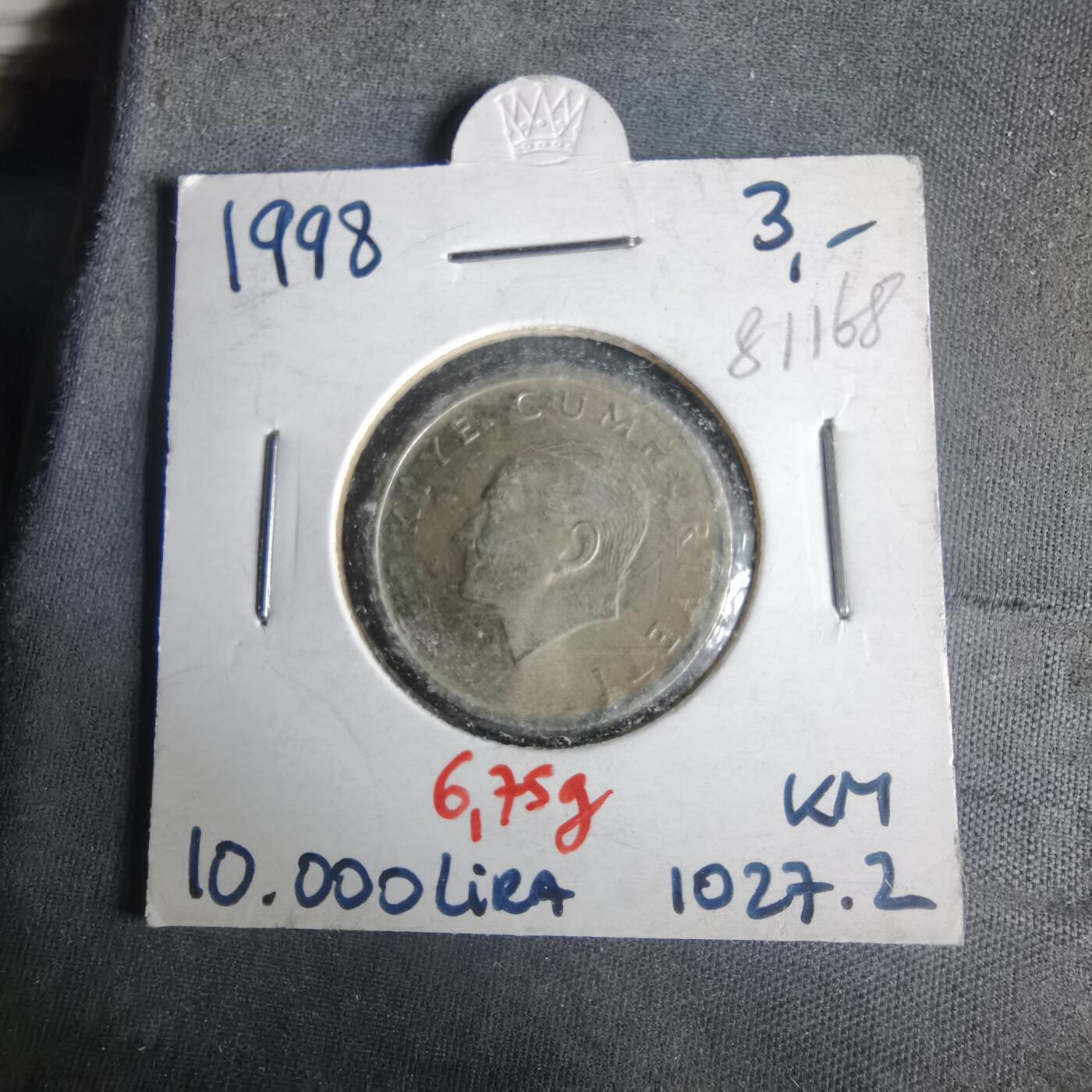 沼泽如烟--第981场 土耳其1998年1万里拉