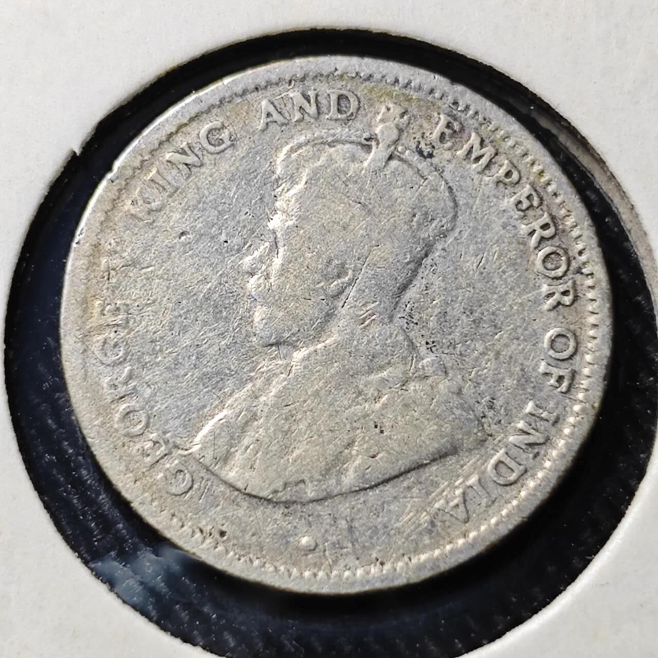 KK钱币收藏小铺  第398期 百期特拍（四拍之二） 2月预留时间 周末发货  1919英属洪都拉斯10分银币 乔五