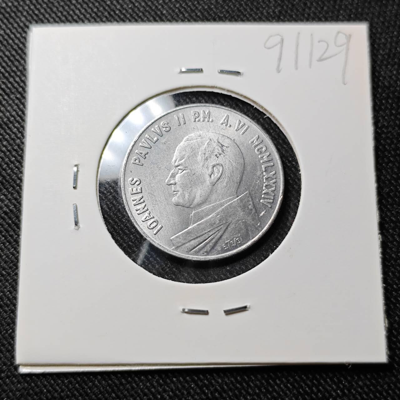 KK钱币收藏小铺  第391期  2月预留时间 周末发货  梵蒂冈10里拉 少见主题