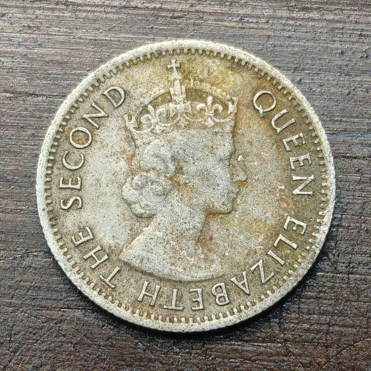 【铜匠收藏】★第143★散币专场 不寄存，30包邮。不满30元，支付5元运费。《接受代拍 代送NGC评级》 58【无寄存】马来亚和英属婆罗洲 1961年 5分 铜镍币