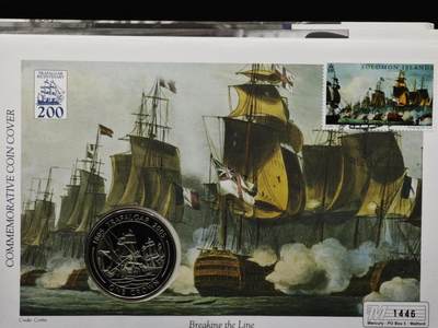 【淘币小摊】限时拍第八百六十二拍  克朗币邮币封场  满百包邮可预留两周  周一统一发货  - 直布罗陀2005年特拉法加海战200周年克朗纪念币邮币封