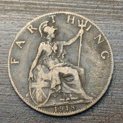 【铜匠收藏】★第143★散币专场 不寄存，30包邮。不满30元，支付5元运费。《接受代拍 代送NGC评级》 - 71【无寄存】英国 1918年 1法新