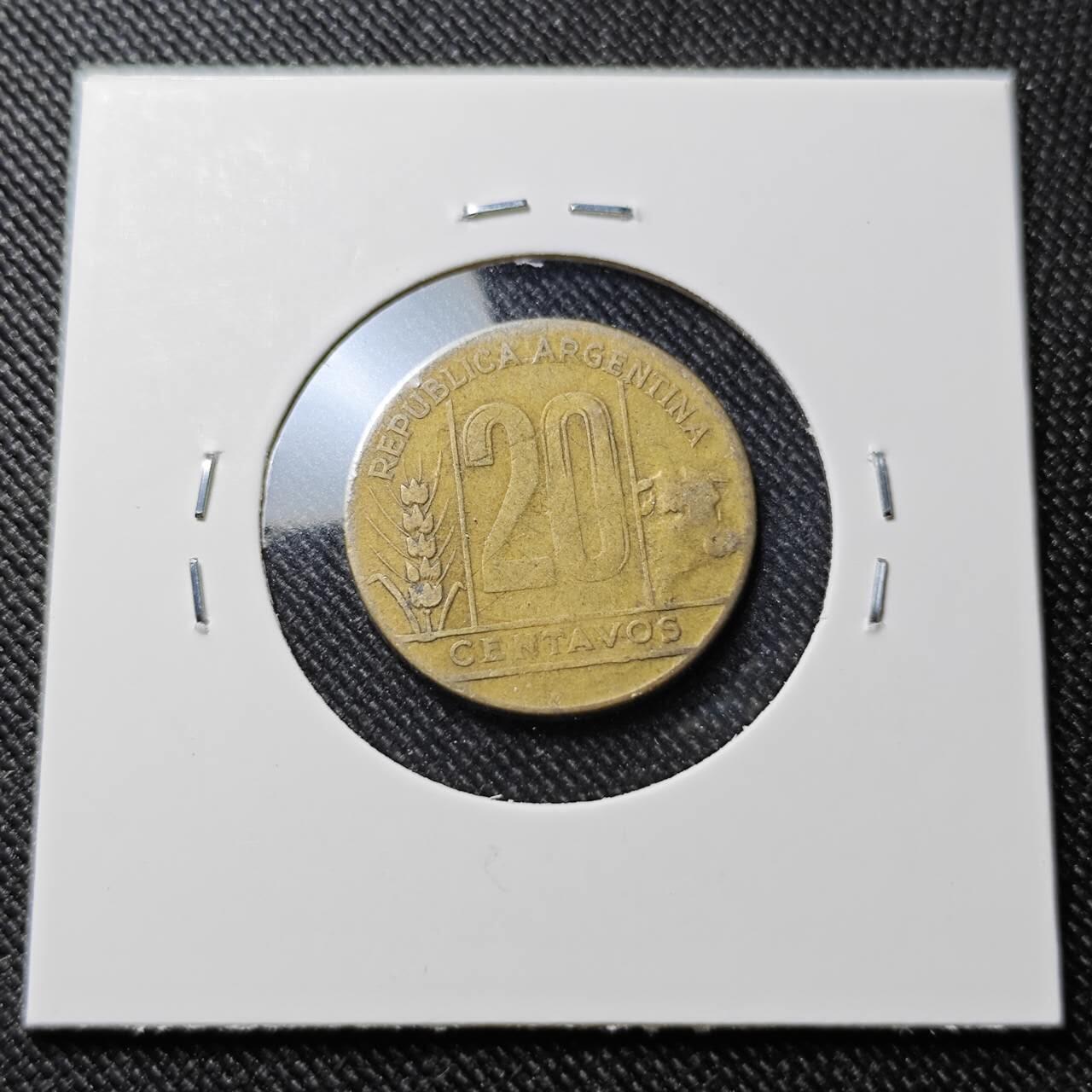 KK钱币收藏小铺  第391期  2月预留时间 周末发货  阿根廷20分铜币