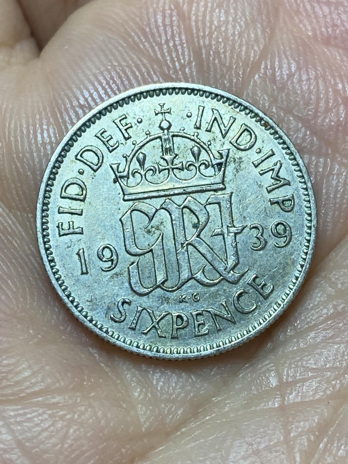 2026年第十七场(总第一百八十六场）外国好品散币场(免佣金) 英国🇬🇧1939年6便士银币(乔治六世第一版，500银)