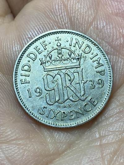2026年第十七场(总第一百八十六场）外国好品散币场(免佣金) - 英国🇬🇧1939年6便士银币(乔治六世第一版，500银)