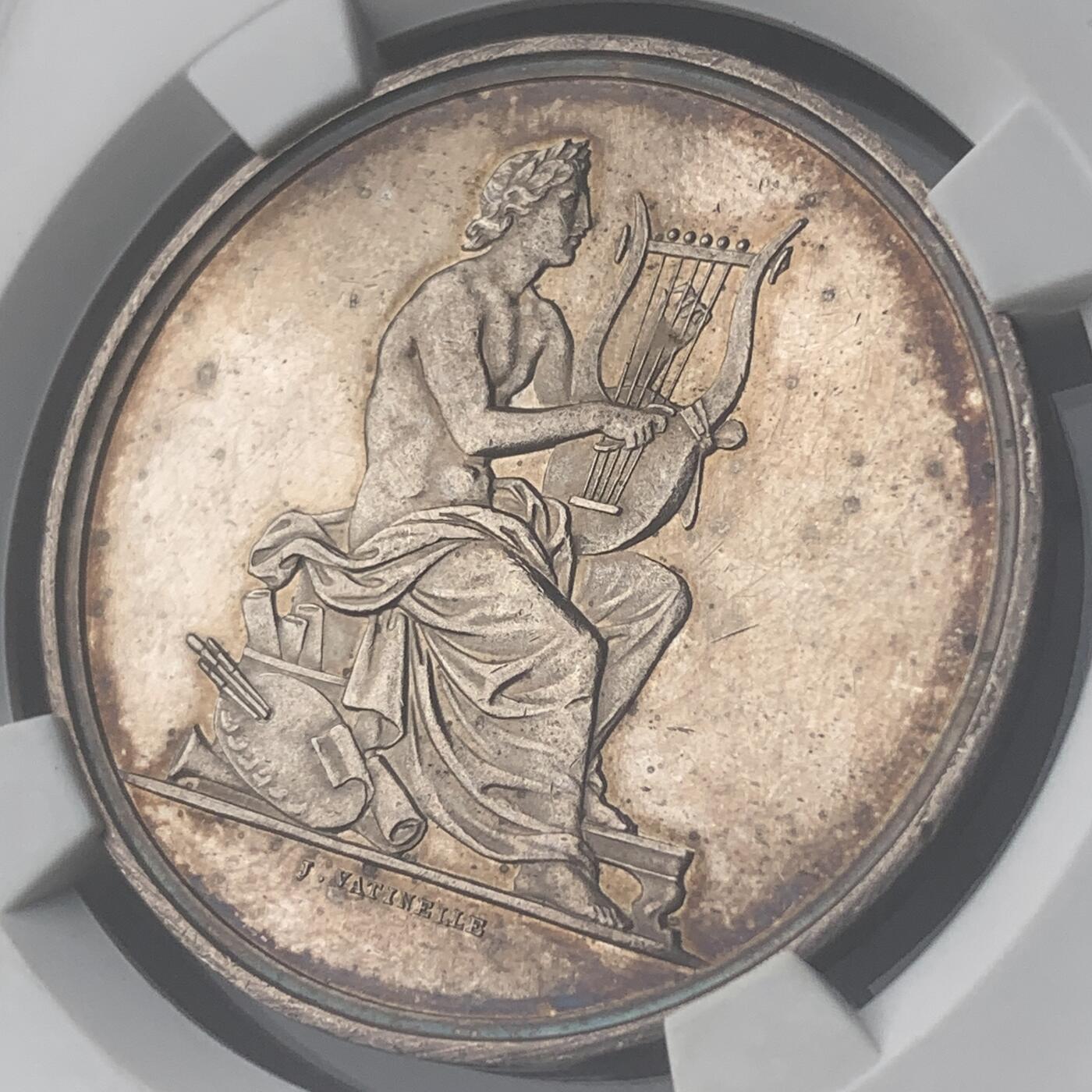 掌中浮雕-藏着的欧洲第052场 法国学校银质奖章，35mm