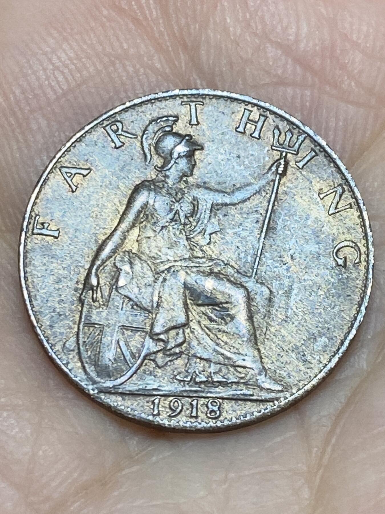 2026年第十七场(总第一百八十六场）外国好品散币场(免佣金) 英国🇬🇧1918年1法新(乔治五世第二版，首发年)