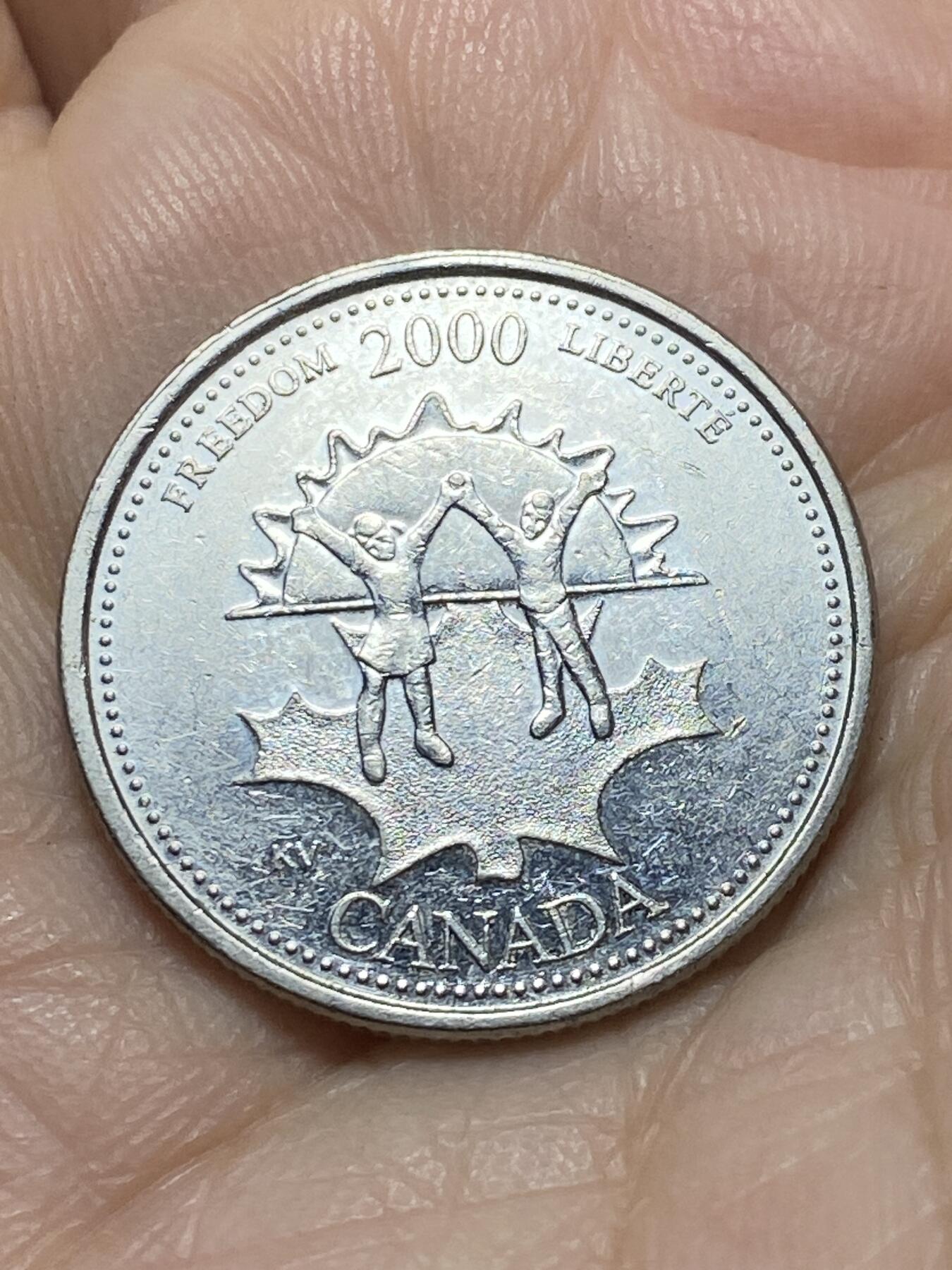 2026年第十七场(总第一百八十六场）外国好品散币场(免佣金) 加拿大🇨🇦2000年25分(新千年系列–自由纪念币)