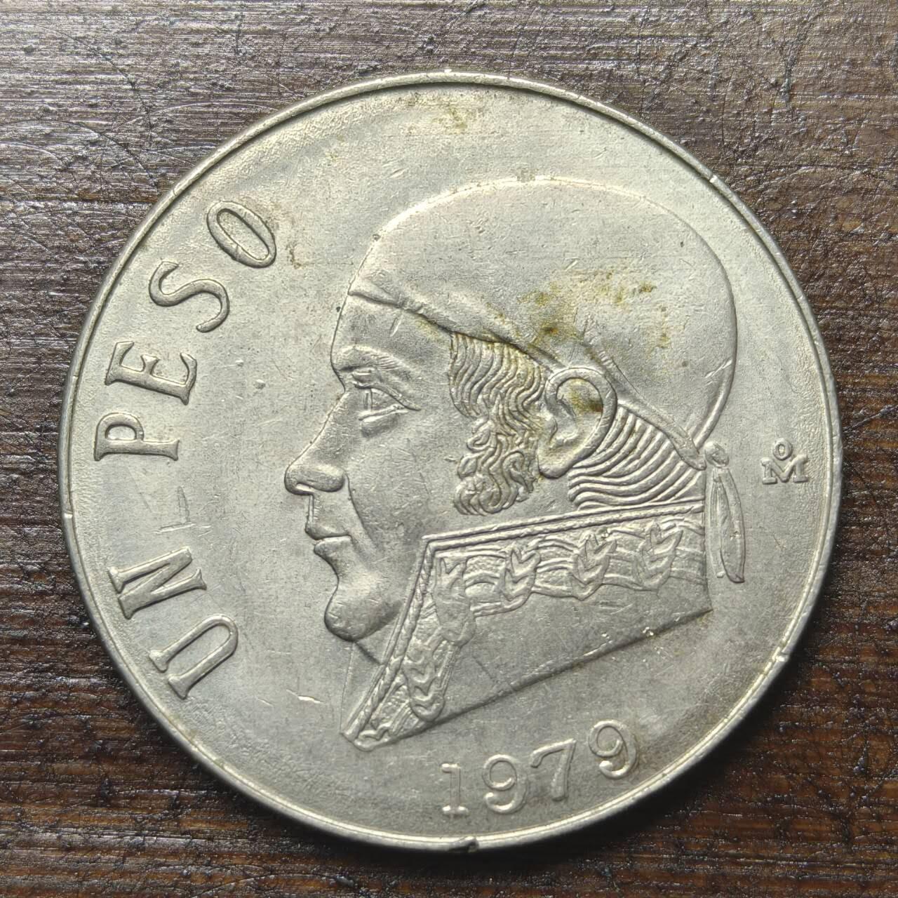 【铜匠收藏】★第143★散币专场 不寄存，30包邮。不满30元，支付5元运费。《接受代拍 代送NGC评级》 27【无寄存】墨西哥 1979年 1比索 莫雷洛斯 铜镍币