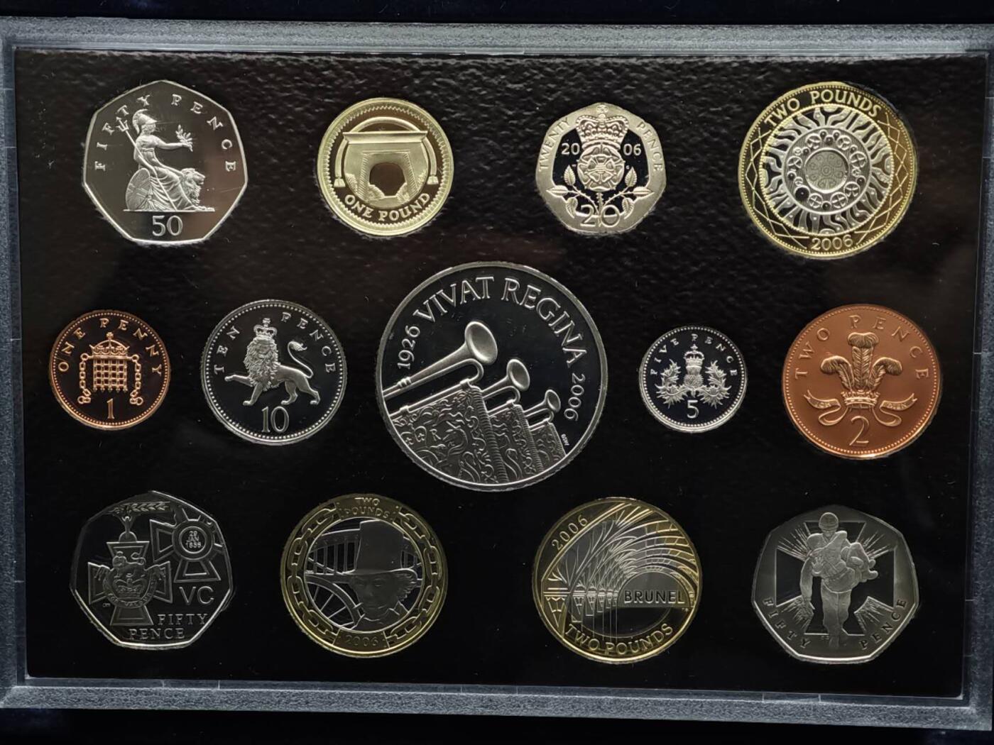 【淘币小摊】实时拍第八百六十一拍   银币套币场   满百包邮可预留二周 每周一统一发货   英国2006年精制套币