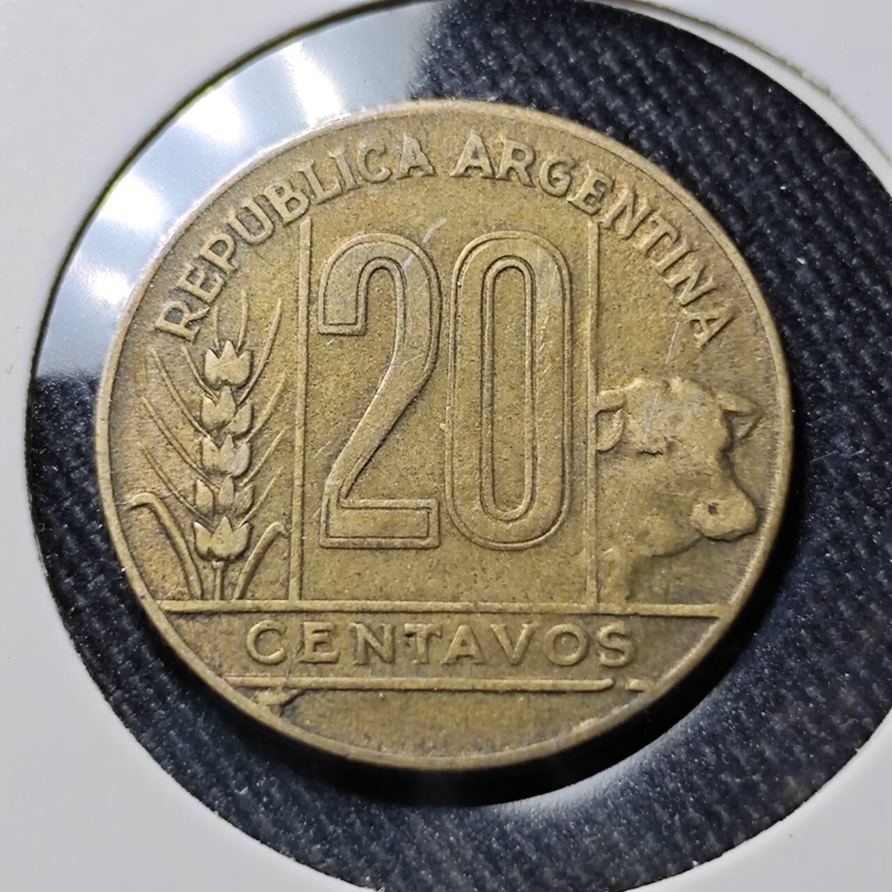 KK钱币收藏小铺  第391期  2月预留时间 周末发货  阿根廷20分铜币