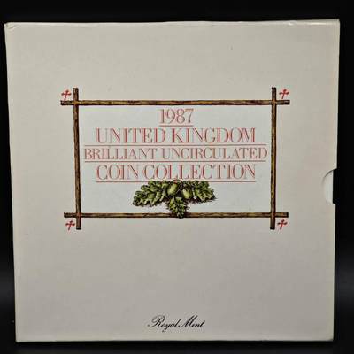 【淘币小摊】实时拍第八百六十一拍   银币套币场   满百包邮可预留二周 每周一统一发货   - 英国1987年套币