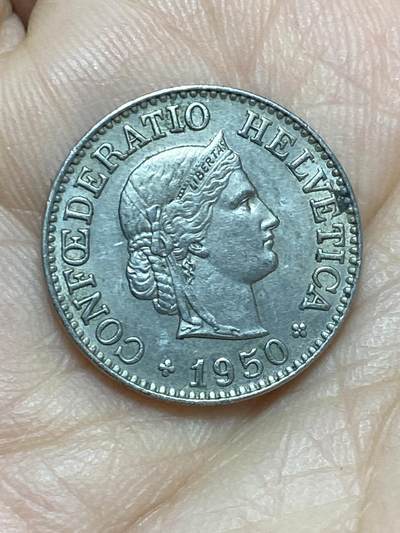 2026年第十七场(总第一百八十六场）外国好品散币场(免佣金) - 瑞士🇨🇭1950年10拉彭(第二版，B标伯尔尼造)