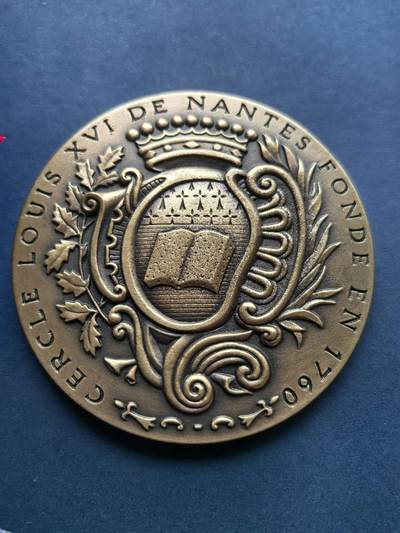 铜章专场 - 法国铜章，南特市路易十六粉丝圈，直径7cm