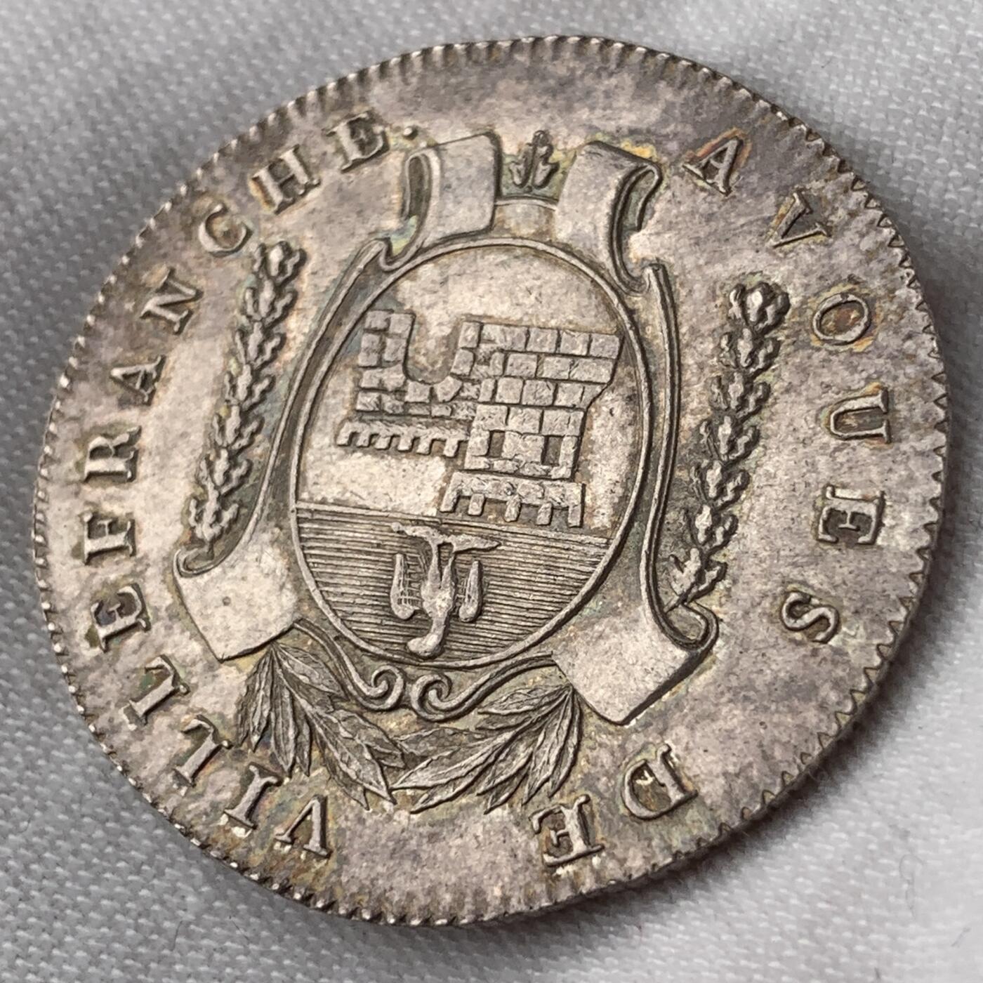 掌中浮雕-藏着的欧洲第052场 法国双女神银质代币，31.75mm，12g