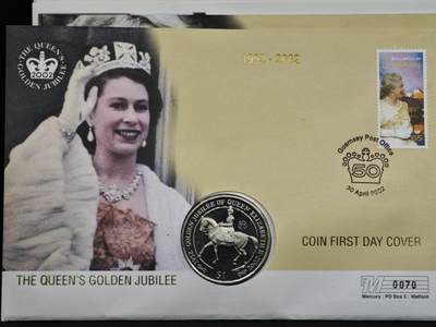 【淘币小摊】限时拍第八百六十二拍  克朗币邮币封场  满百包邮可预留两周  周一统一发货  - 英属维尔京2002年女王登基金禧1元纪念币邮币封