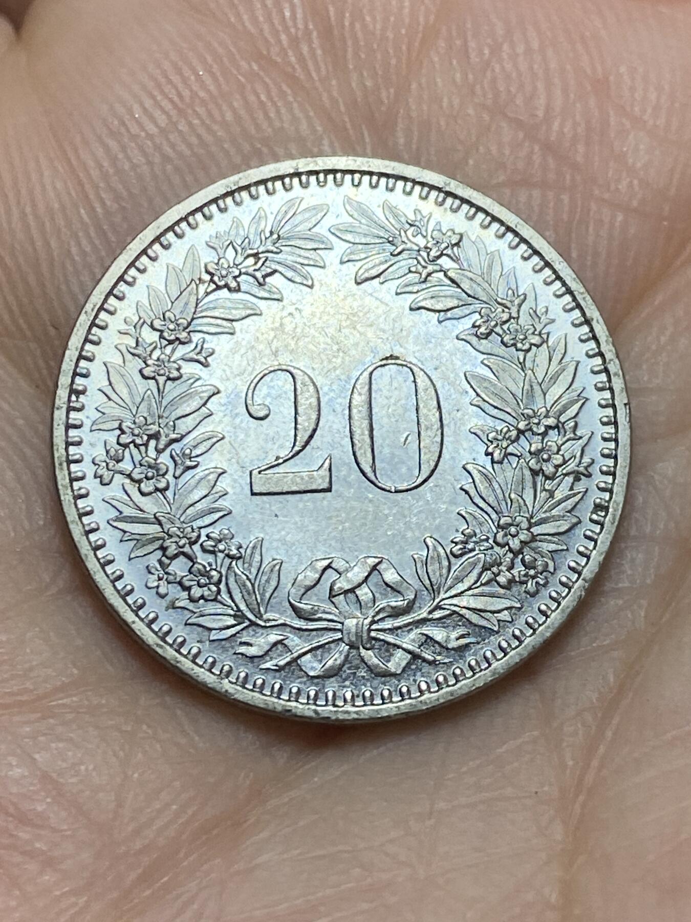 2026年第十七场(总第一百八十六场）外国好品散币场(免佣金) 瑞士🇨🇭1984年20拉彭(第三版，无标版)