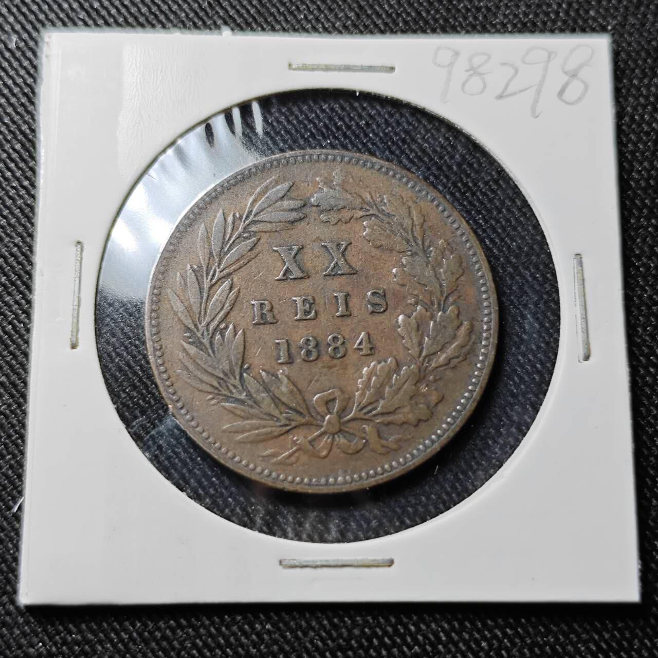 KK钱币收藏小铺  第398期 百期特拍（四拍之二） 2月预留时间 周末发货 1884葡萄牙20瑞斯铜币 