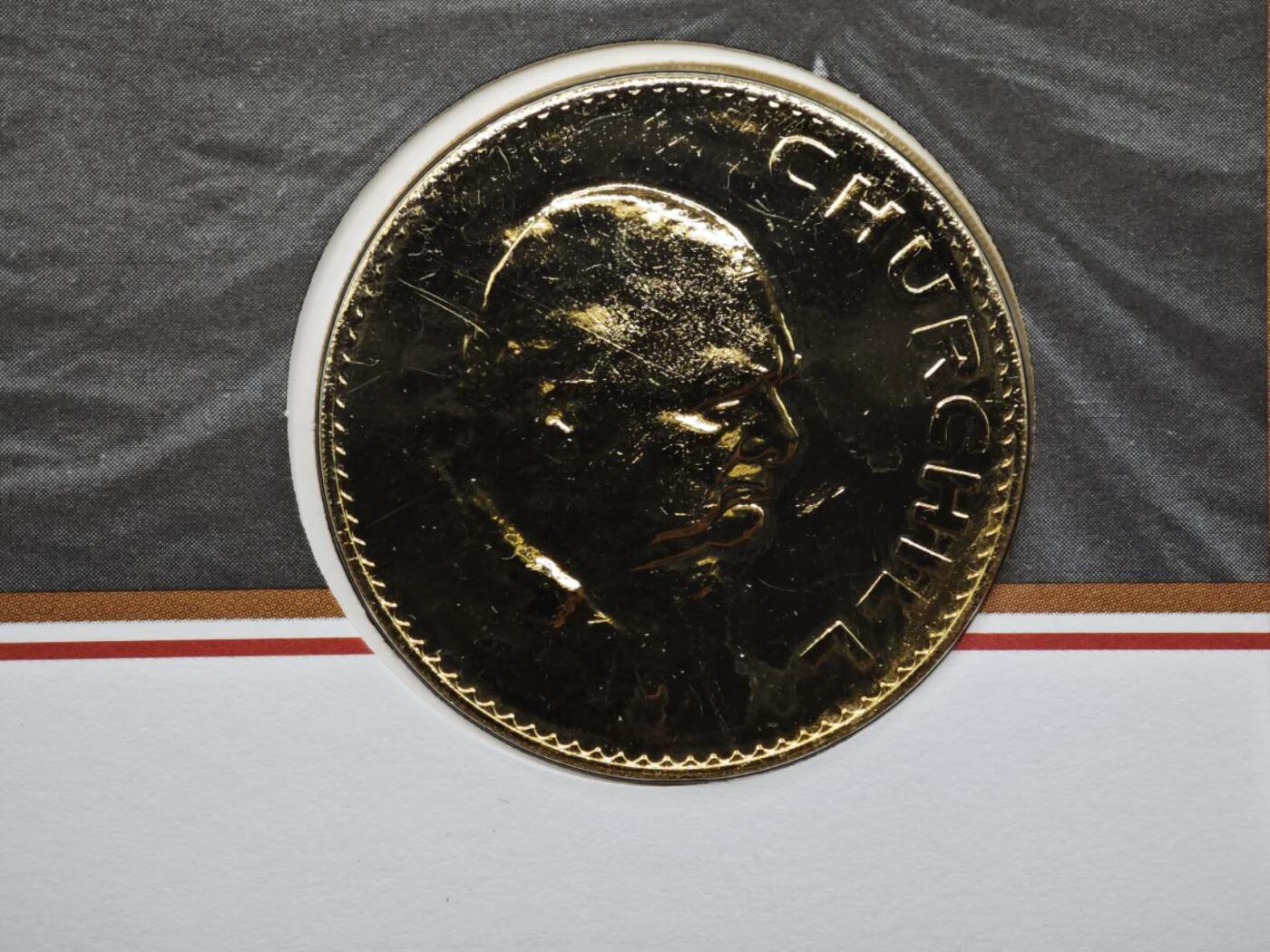 【淘币小摊】限时拍第八百六十二拍  克朗币邮币封场  满百包邮可预留两周  周一统一发货  英国1965年丘吉尔纪念币邮币封