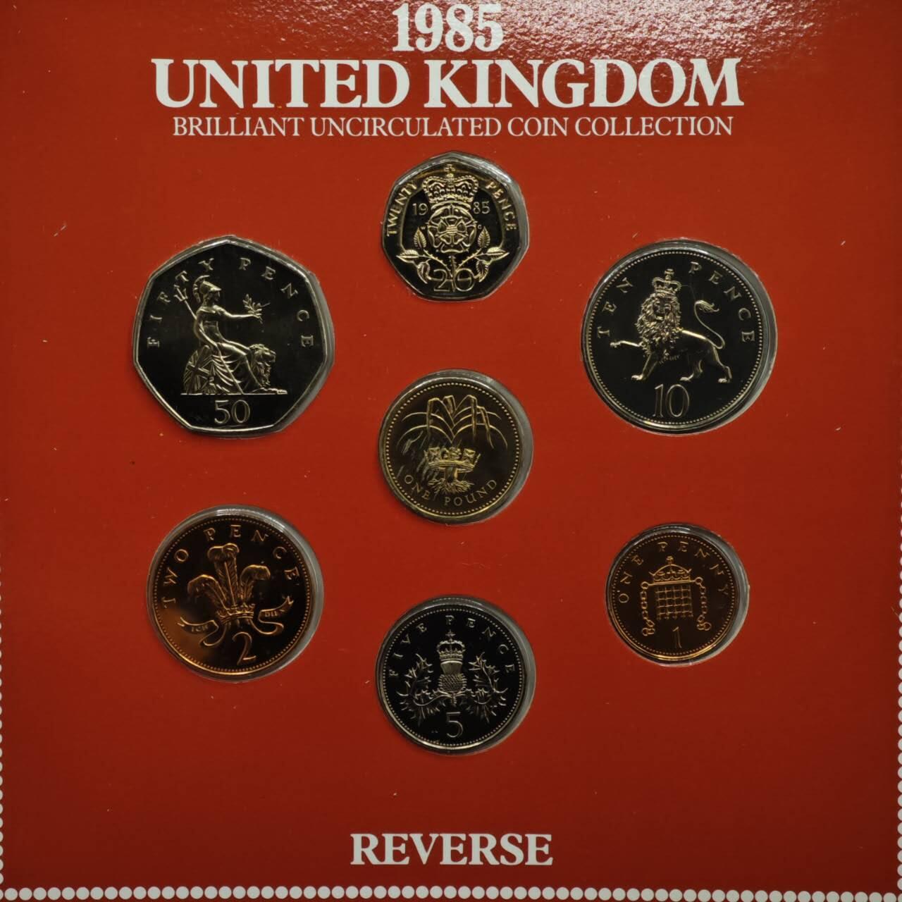 【淘币小摊】实时拍第八百六十一拍   银币套币场   满百包邮可预留二周 每周一统一发货   英国1985年套币