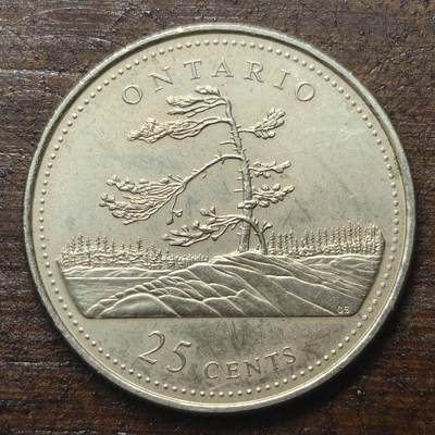 【铜匠收藏】★第143★散币专场 不寄存，30包邮。不满30元，支付5元运费。《接受代拍 代送NGC评级》 - 21【无寄存】加拿大 1992年 25分