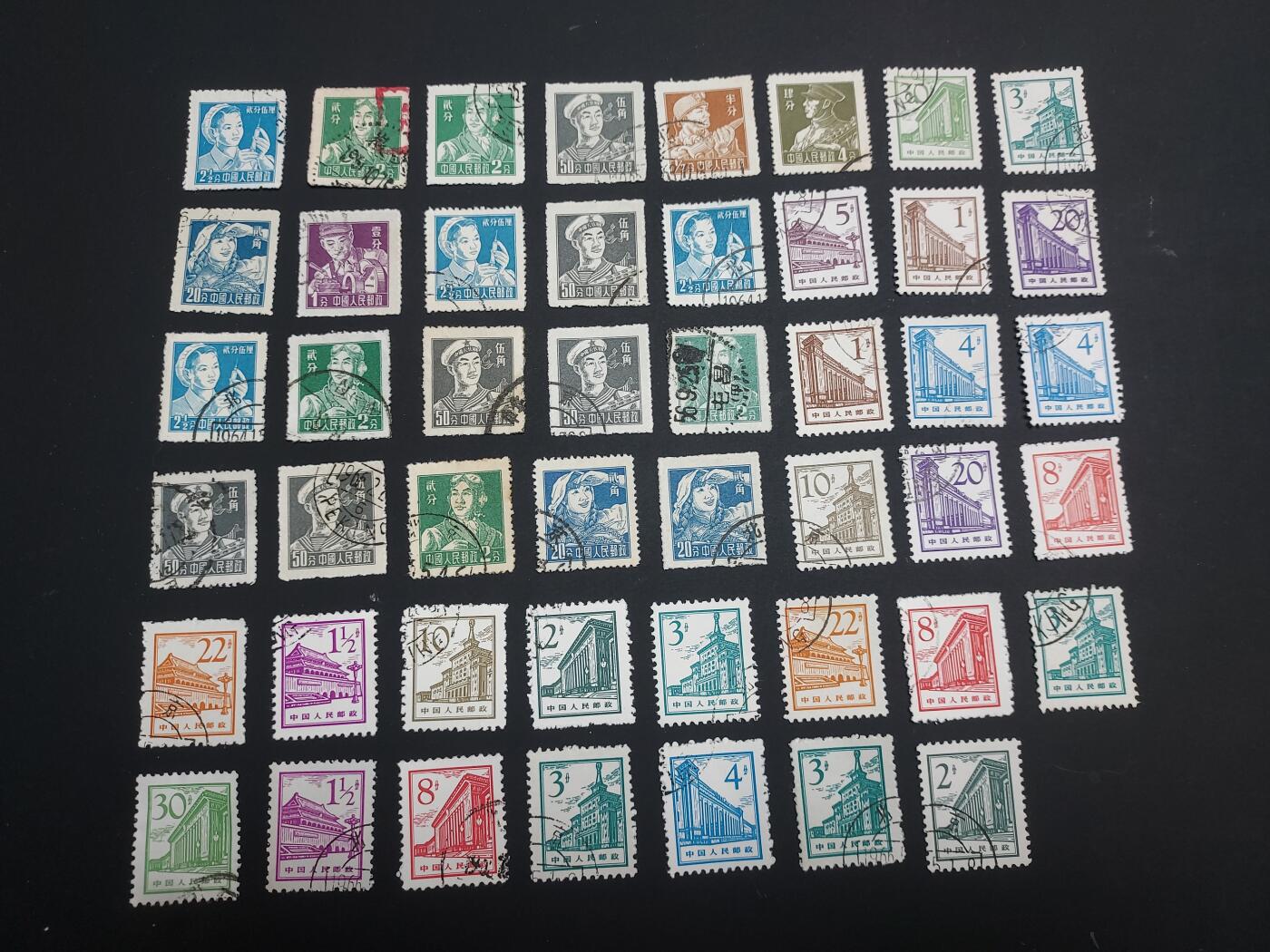 博彦收藏 TM  2月7日 8点邮票专场 全场包邮 普票旧票一组，具体以图片为准，个别瑕疵，大部分上品