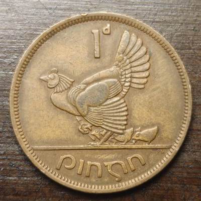 【铜匠收藏】★第143★散币专场 不寄存，30包邮。不满30元，支付5元运费。《接受代拍 代送NGC评级》 - 29【无寄存】爱尔兰 1942年 1便士 大铜币 母鸡小鸡